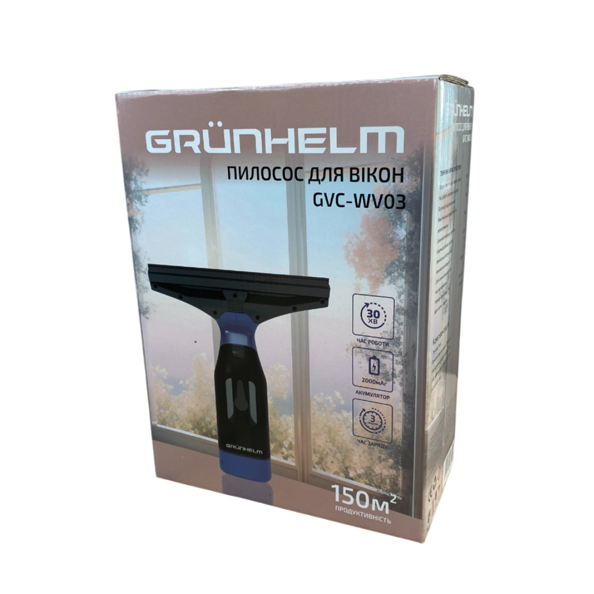 Пилосос для вікон акум. GVC-WV03 Grunhelm