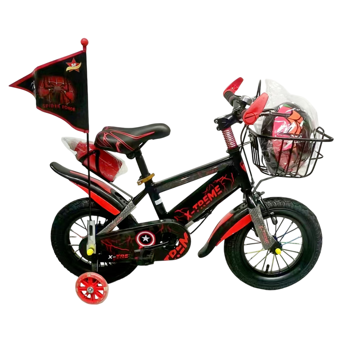Дитячий велосипед X-Treme SPIDER 25.12-02 чорно-червоний