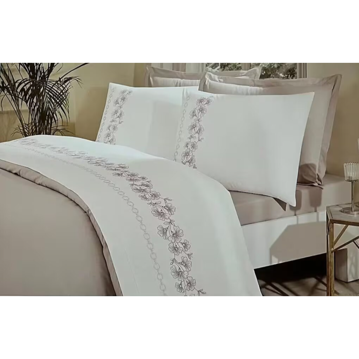 Комплект постільної білизни CK BOUTIQUE BEJ PETRA бежевий, євро OZDILEK