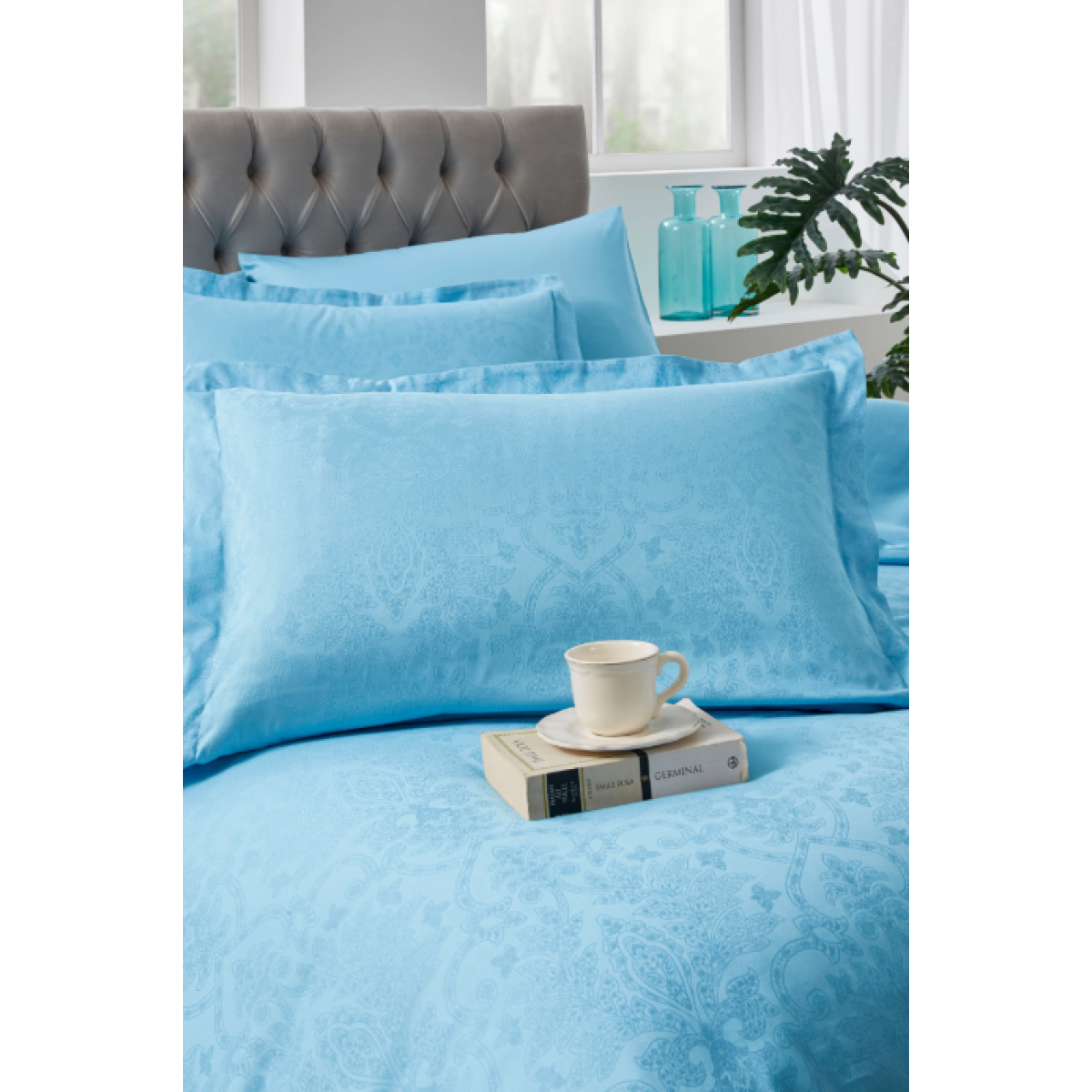 Комплект постільної білизни CK JAKAR AQUA ORNAMENT, євро OZDILEK