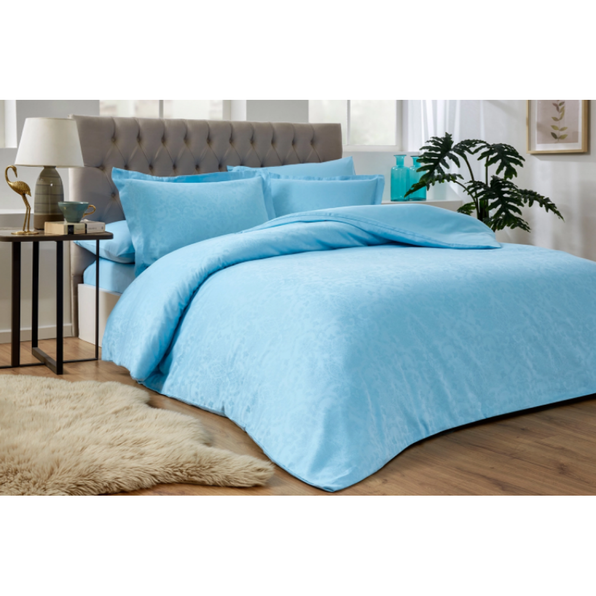 Комплект постільної білизни CK JAKAR AQUA ORNAMENT, євро OZDILEK
