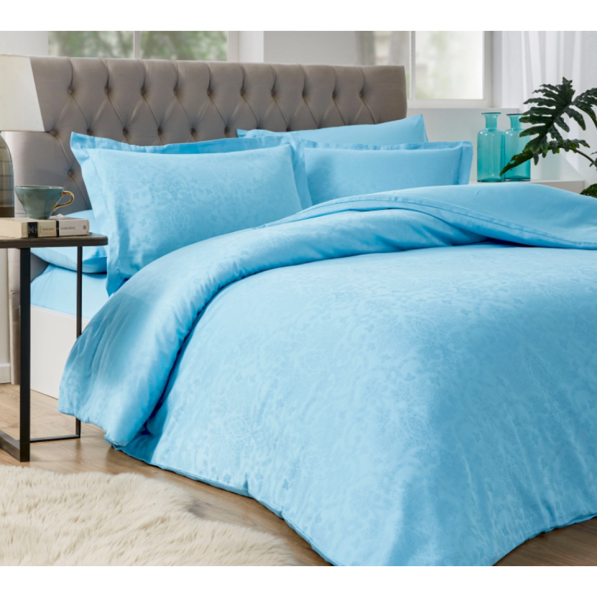 Комплект постільної білизни CK JAKAR AQUA ORNAMENT, євро OZDILEK