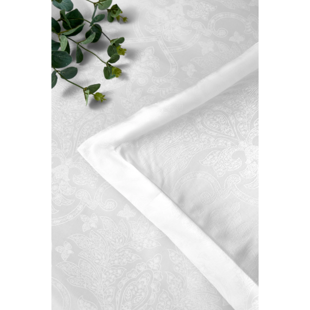Комплект постільної білизни CK JAKAR BEYAZ ORNAMENT білий, євро OZDILEK