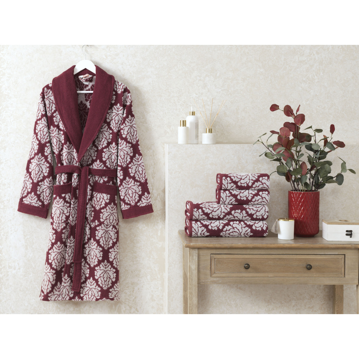 Полотенце банное LIVING бордо 90х150см. OZDILEK