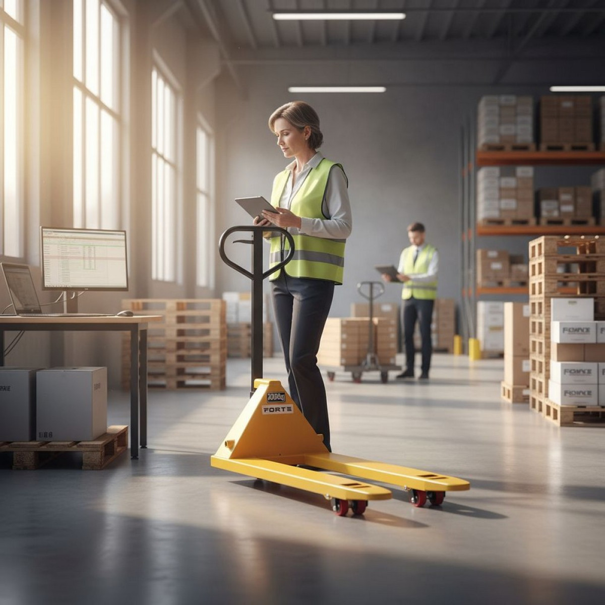 Ручная гидравлическая тележка (рокла) - CBY-JC2.0T Forte