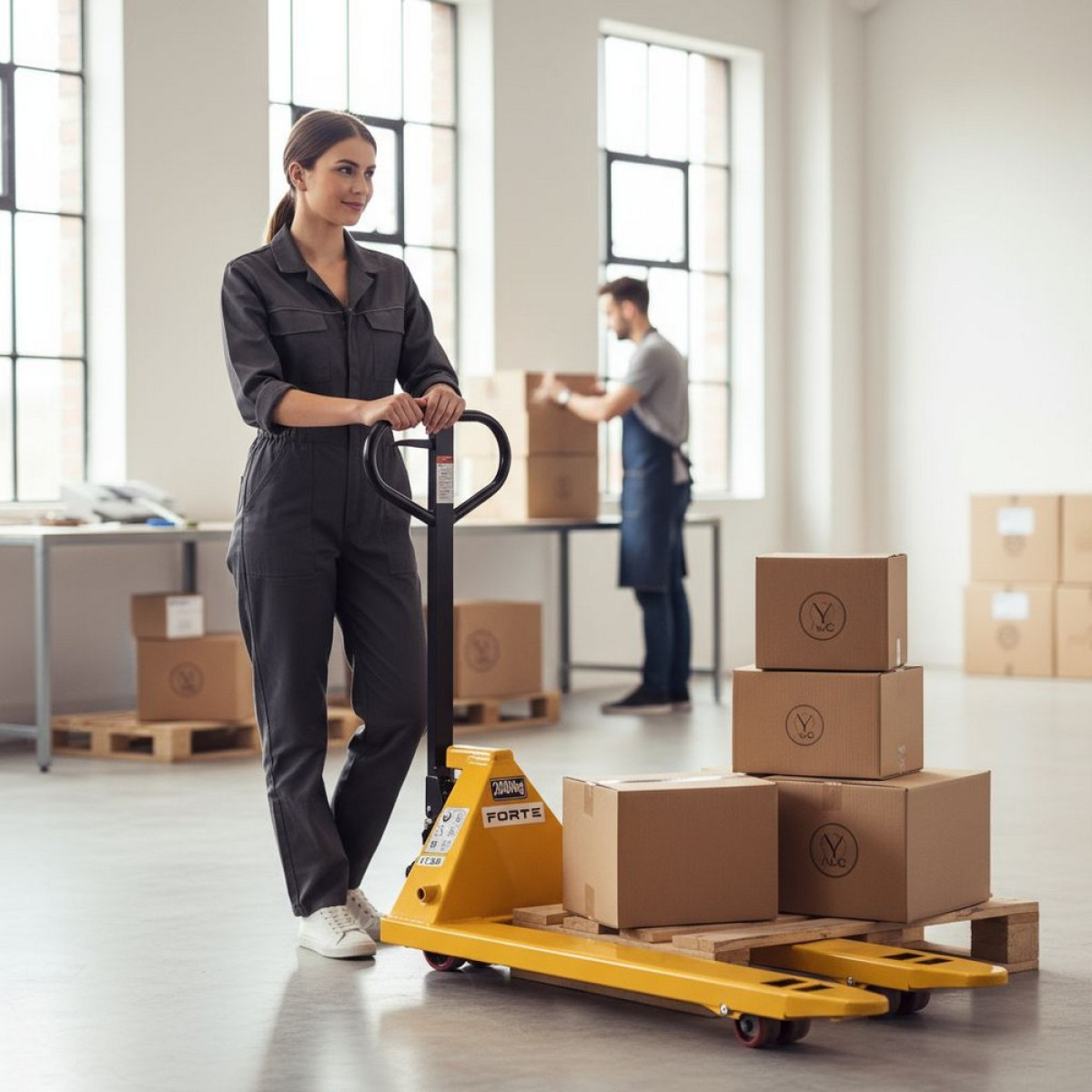 Ручная гидравлическая тележка (рокла) - CBY-AC2.5T Forte