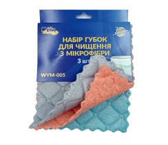 Набор чистящих губок WYM-005 из микрофибры 17х20 см (3шт) WERK