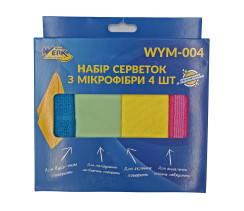 Набор салфеток WYM-004 из микрофибры 30х30 см (4шт) WERK