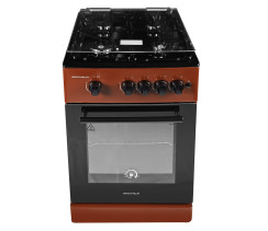 Плита газова Grunhelm G4FG5612BRB Коричнево-чорна