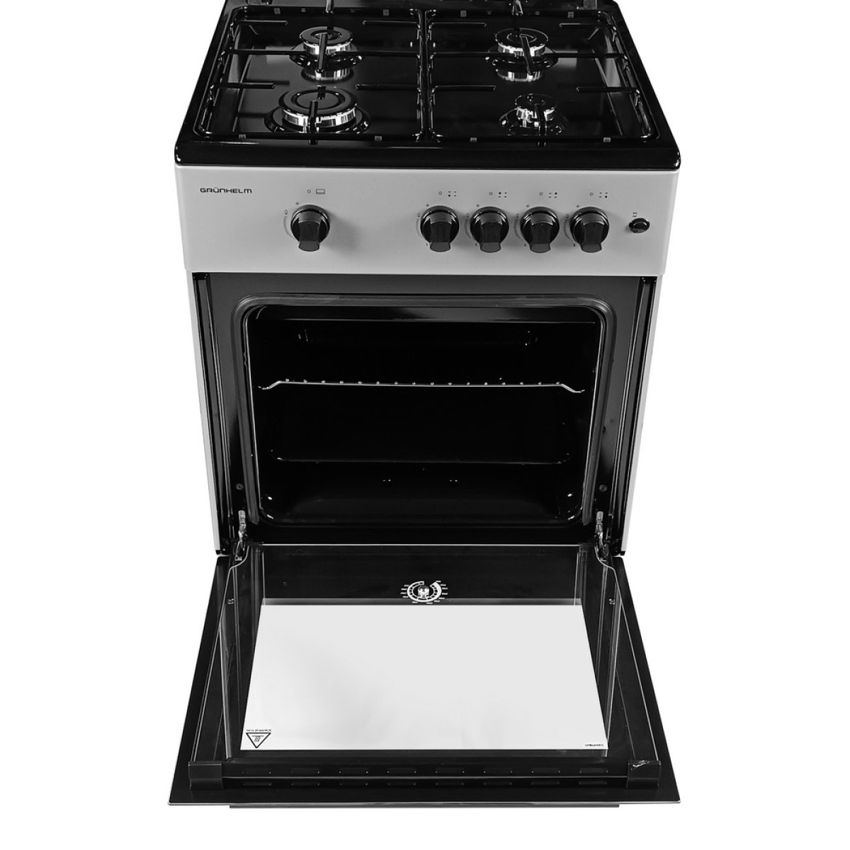 Плита газова Grunhelm G4FG6612GB Сіро-чорний
