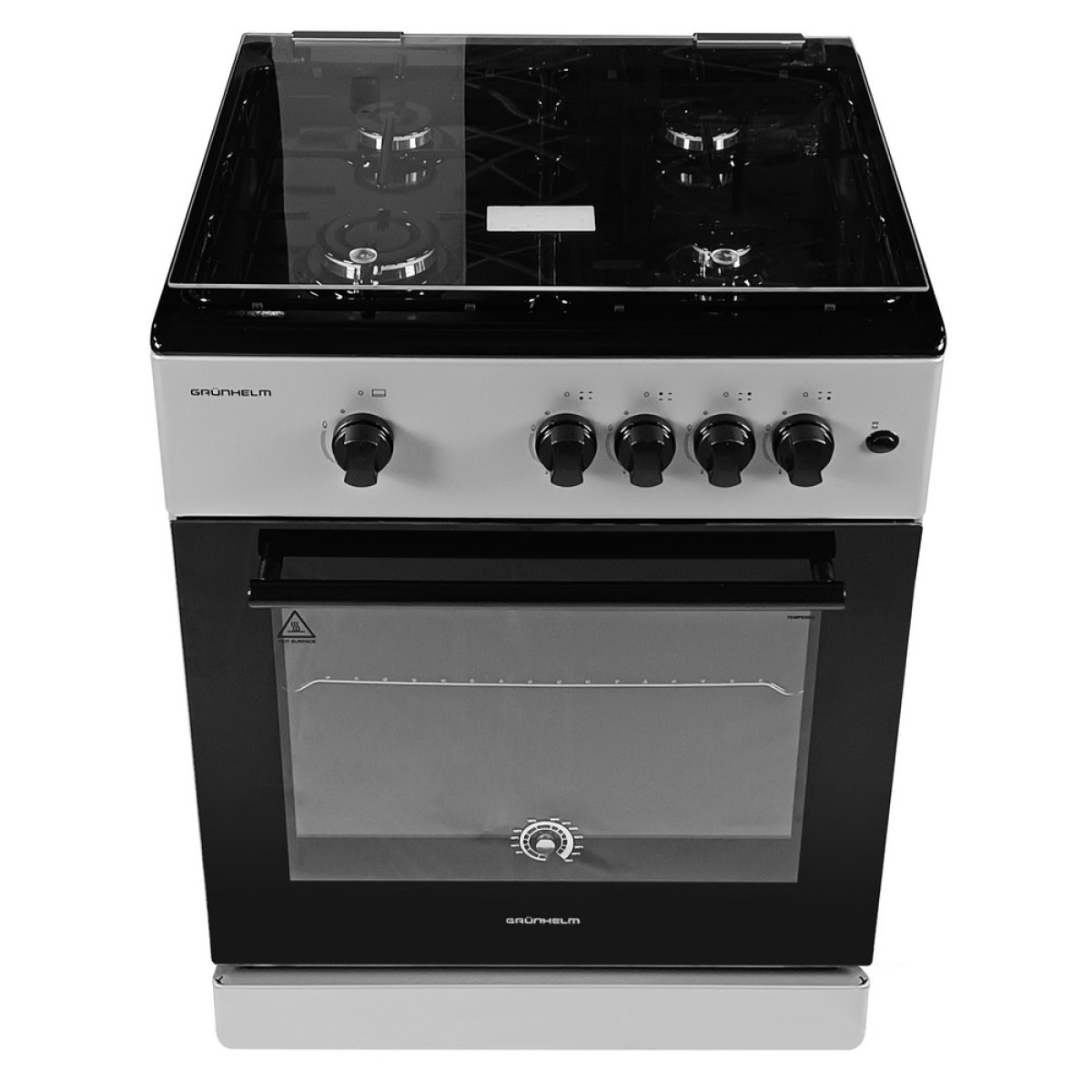Плита газова Grunhelm G4FG6612GB Сіро-чорний