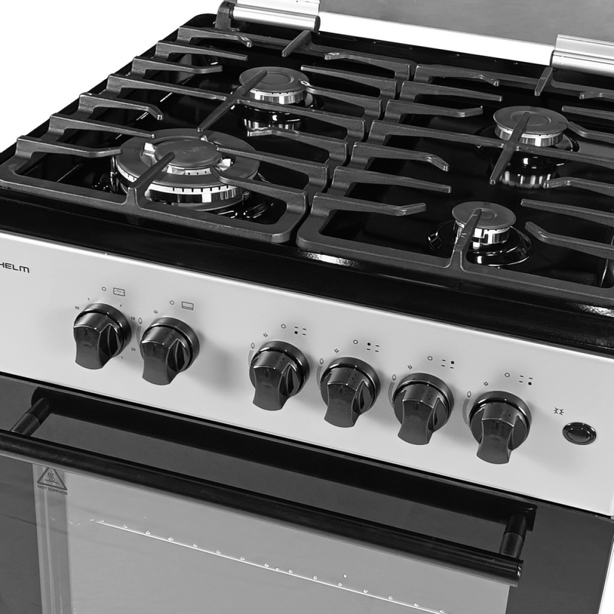 Плита газова Grunhelm G4FG66124GB Сіро-чорна