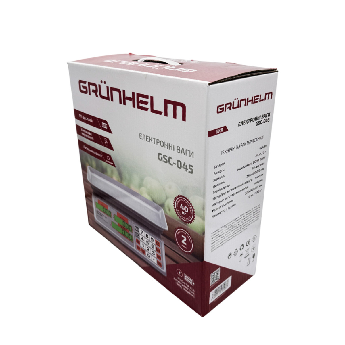 Торговые весы Grunhelm GSC-045