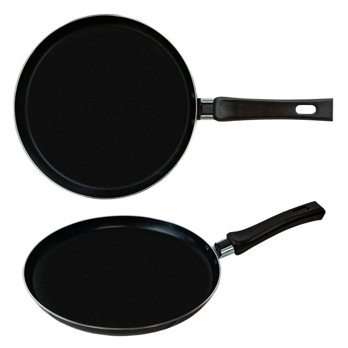 Сковорода GT-2200-24/3 для млинців (чорна) 24 см Gusto