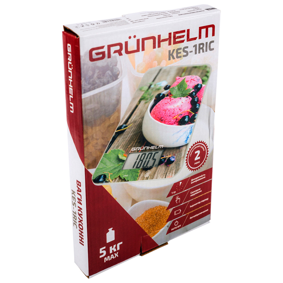 Grunhelm KES-1RIC Весы кухонные (мороженное)