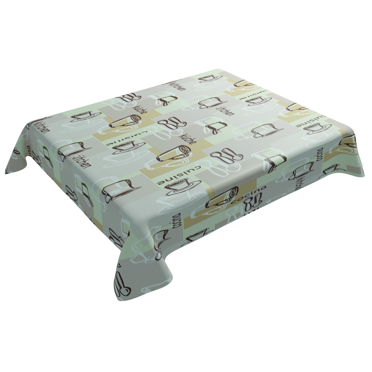 Скатерть WK-30005 из ПВХ "Кружка кофе" 100х137см. Werk