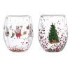 Набор стаканов VT-5415-350 Зимние развлечения с двойным дном 2шт. 350мл Vittora