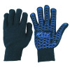 Рукавички ХБ чорні, синій ПВХ Werk WE2166Н
