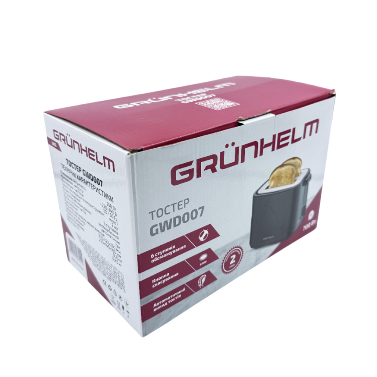 Тостер Grunhelm GWD007