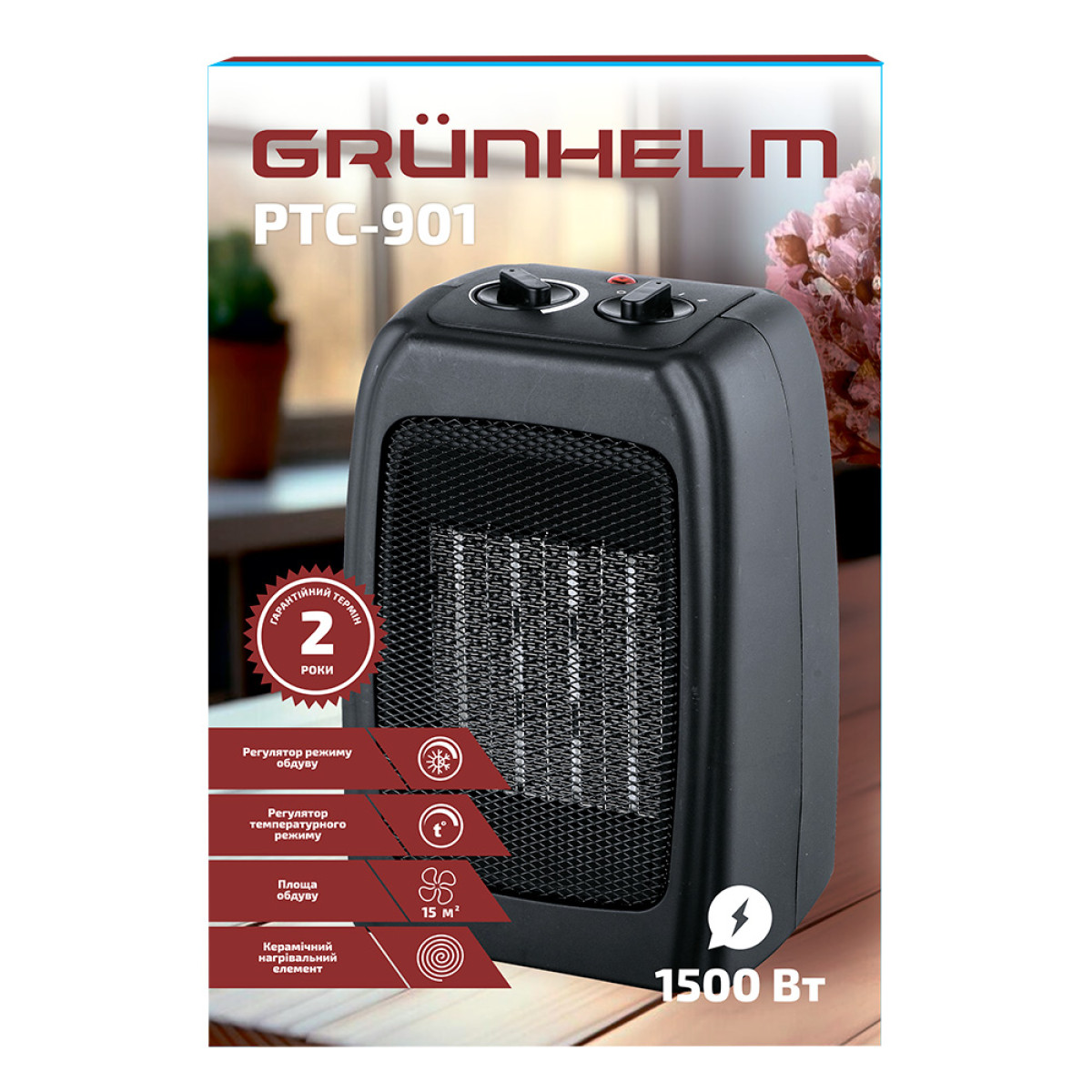 Тепловентилятор керамічний - PTC-901 Grunhelm