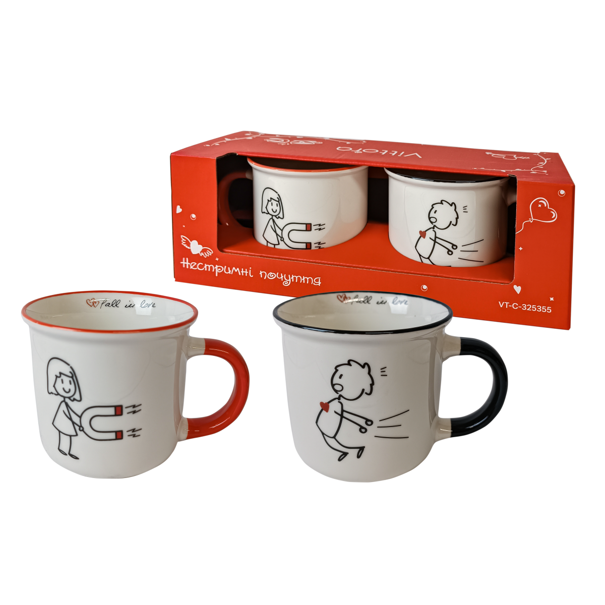 Набор чашек VT-C-325355 Безудержные чувства Vittora 355 мл (2шт.)