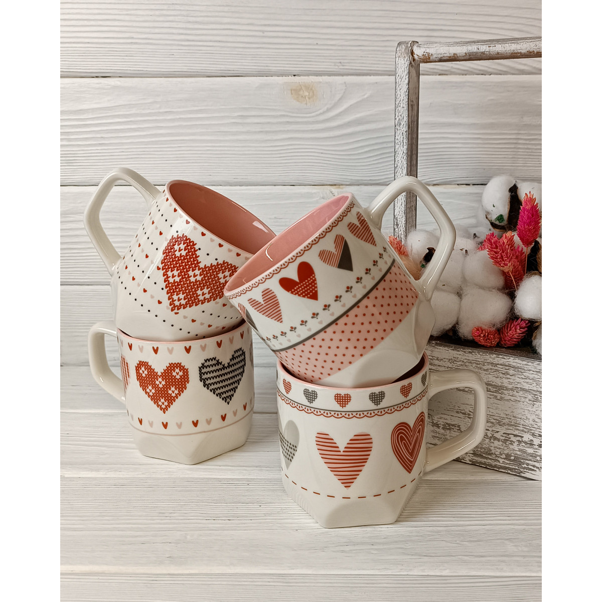 Чашка VT-C-329315 Орнаменты любви Vittora 315 мл