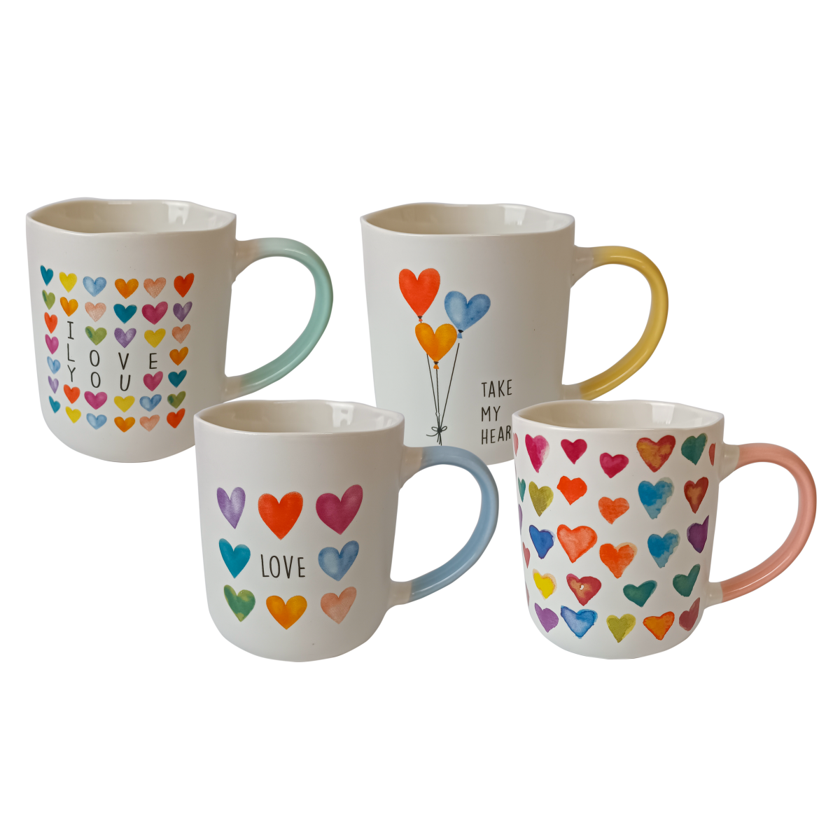 Чашка VT-C-327385 Яскраві серця Vittora 385 мл