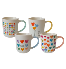 Чашка VT-C-327385 Яскраві серця Vittora 385 мл
