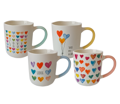 Чашка VT-C-327385 Яскраві серця Vittora 385 мл