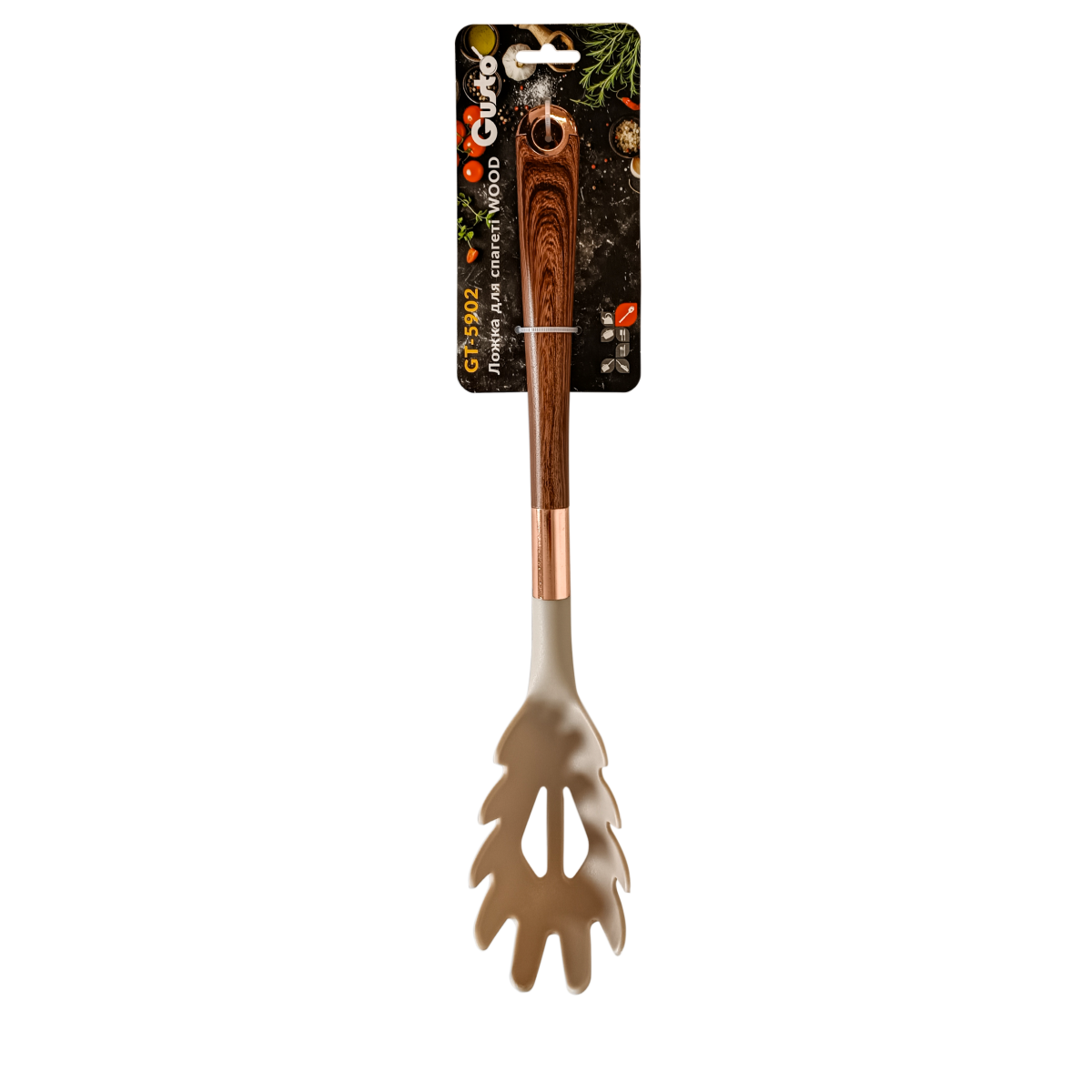 Ложка для спагеті GT-5902 WOOD, нейлон Gusto