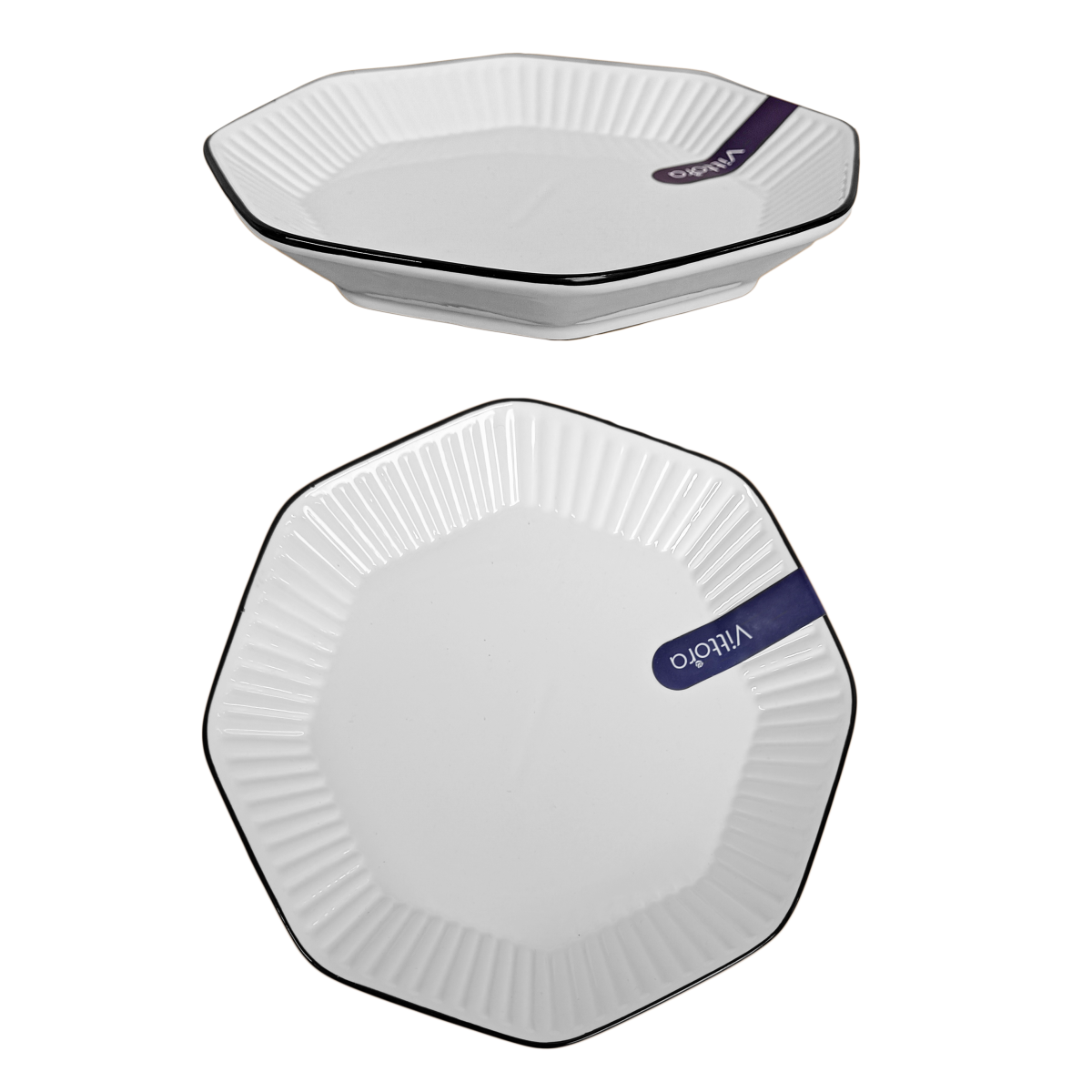 Тарілка восьмикутна VT-P-1210VA Вавилон Vittora 210 мм