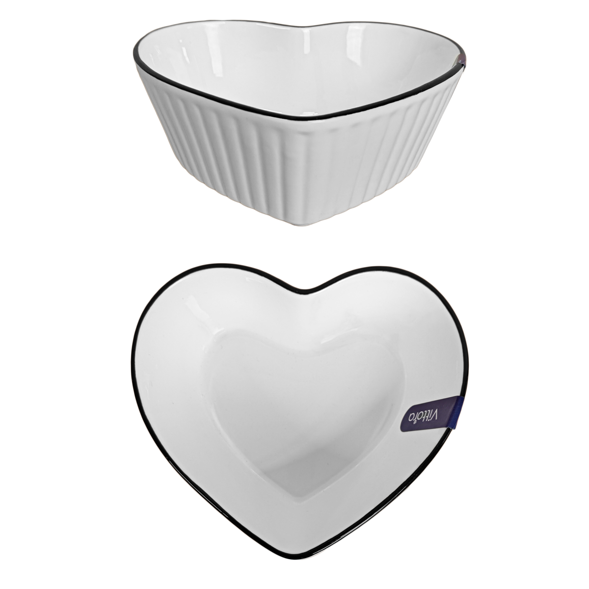 Салатник у формі серця VT-P-2178VA Вавилон Vittora 178 мм