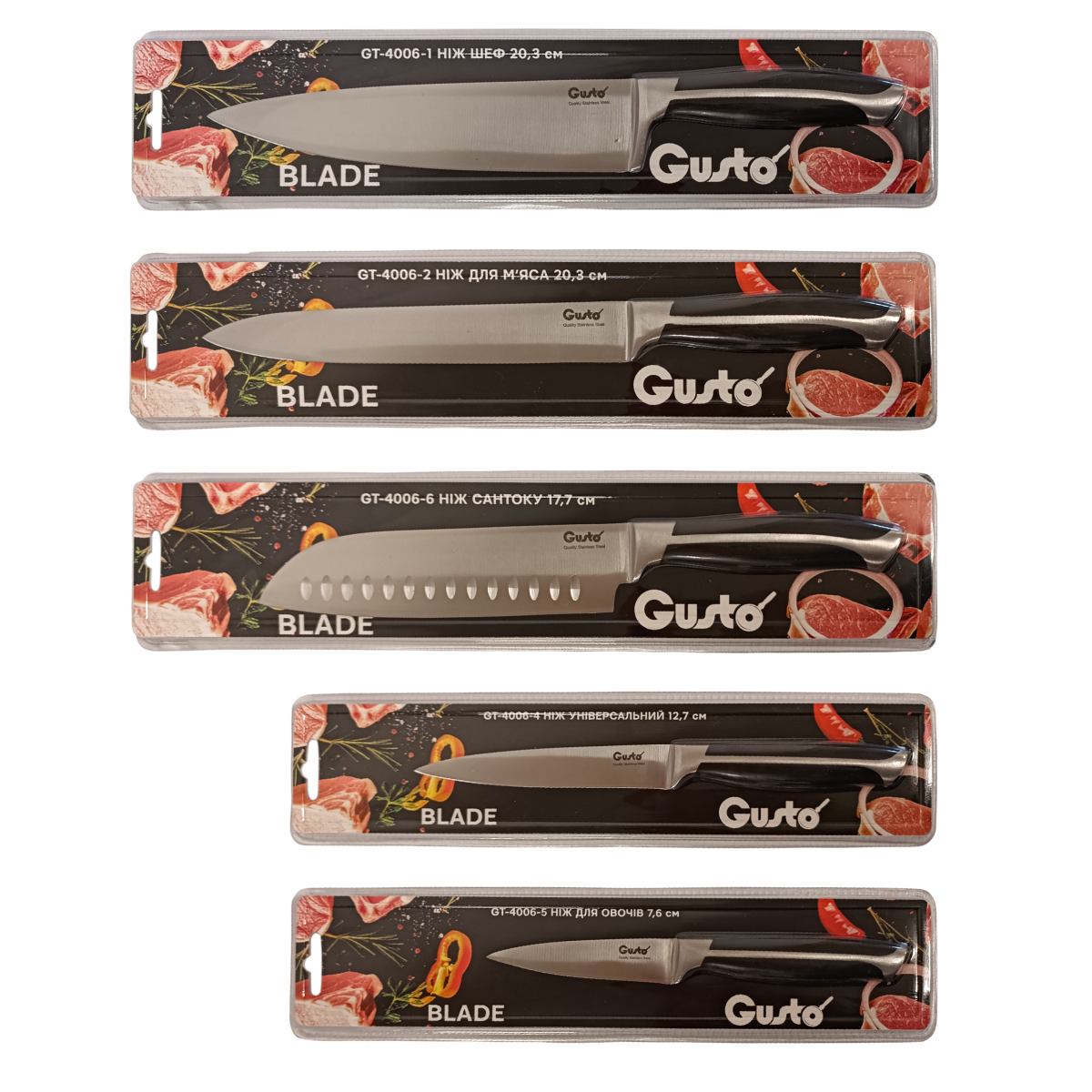 Ніж шеф GT-4006-1 Blade 20.3 см Gusto