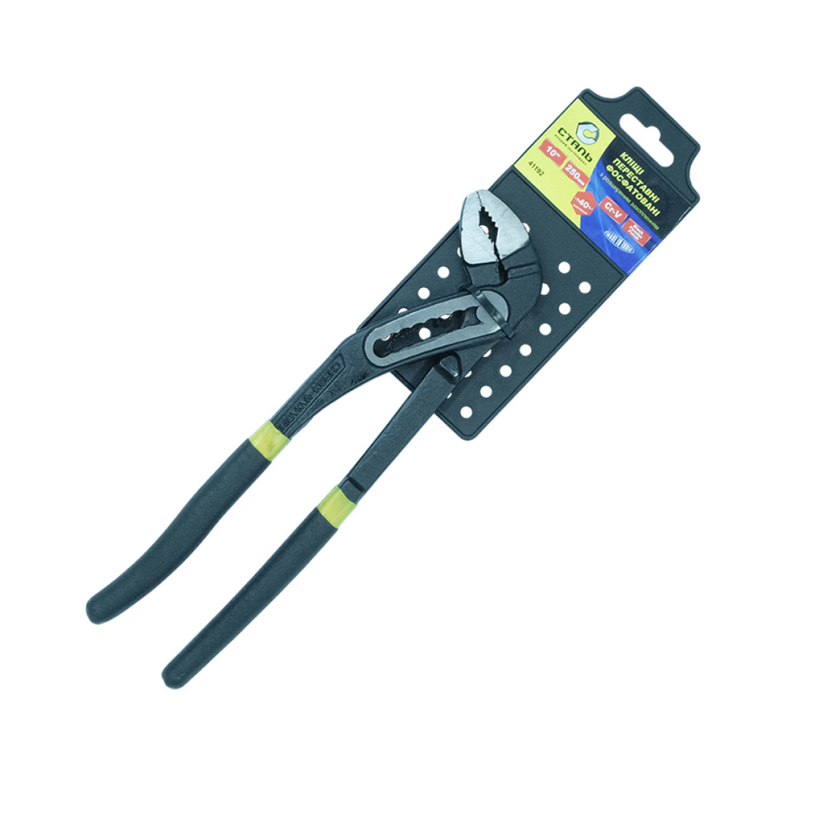 Кліщі переставні PROF 250 мм 0-52 мм Сталь 41192