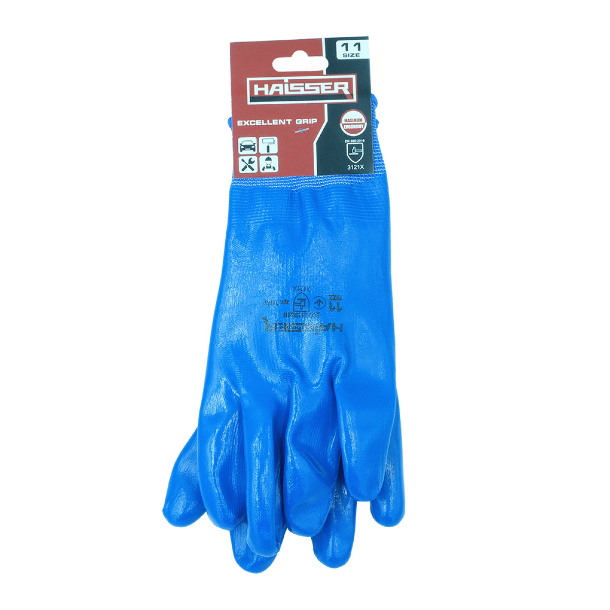 Перчатки полиэстер с нитриловым покрытием Haisser 211437