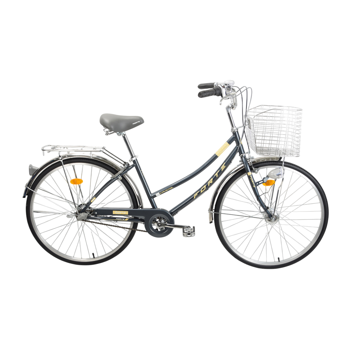 Велосипед FORTE CRYSTAL алюм. р 17" к 26" чорний + корзинка