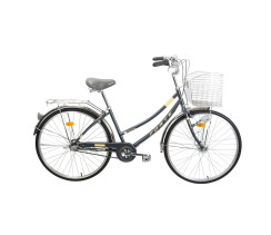 Велосипед FORTE CRYSTAL алюм. р 17" к 26" чорний + корзинка