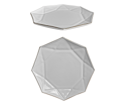 Тарелка десертная V-205ASG Blanco Astra Gold 205 мм Vittora