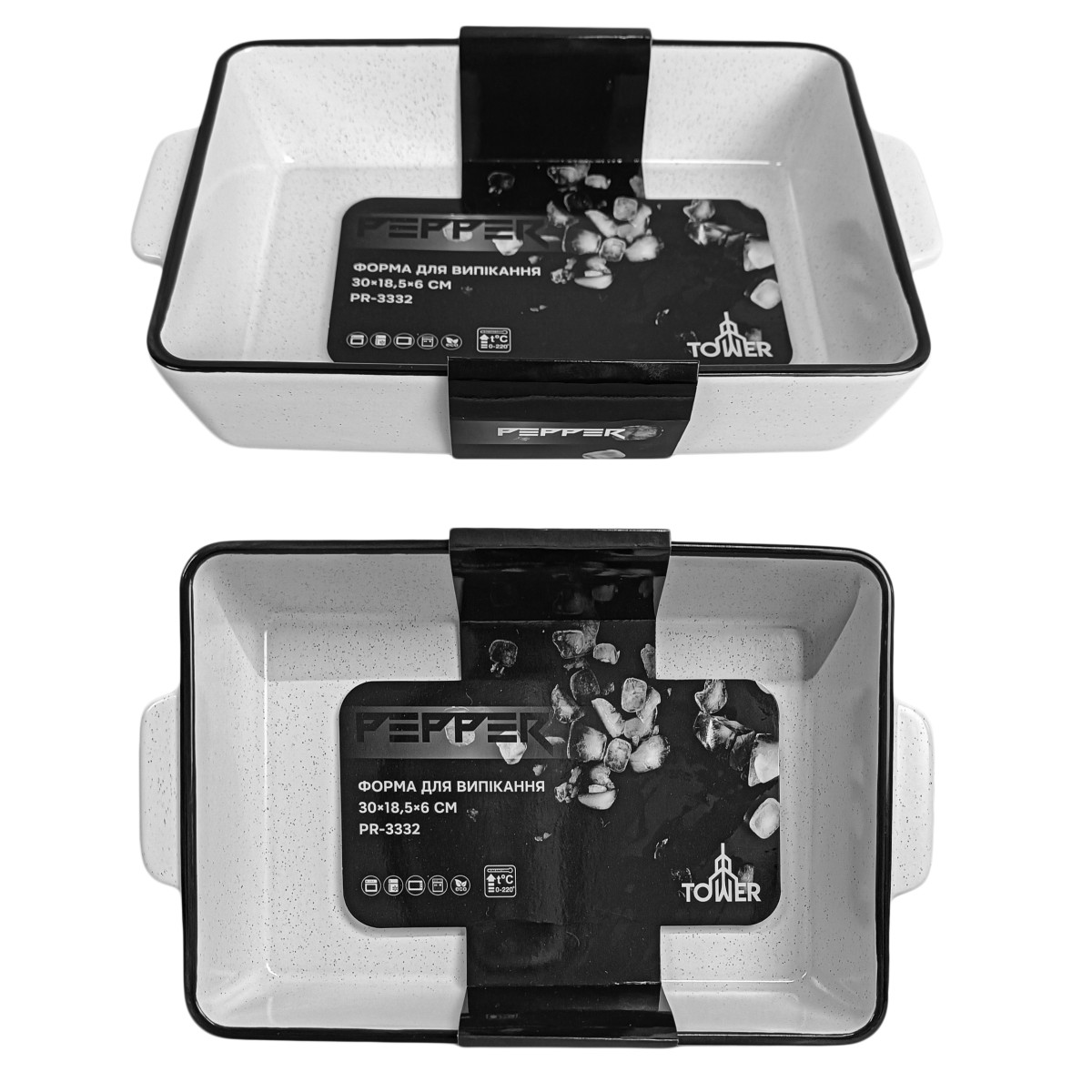Форма для выпечки PR-3332 Tower прямоугольная PEPPER 30x18.5x6 см