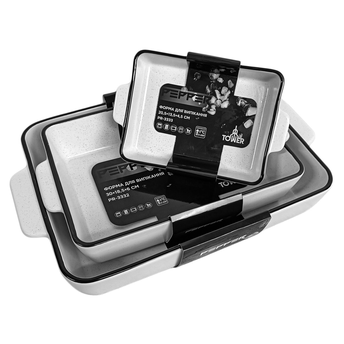 Форма для выпечки PR-3332 Tower прямоугольная PEPPER 30x18.5x6 см