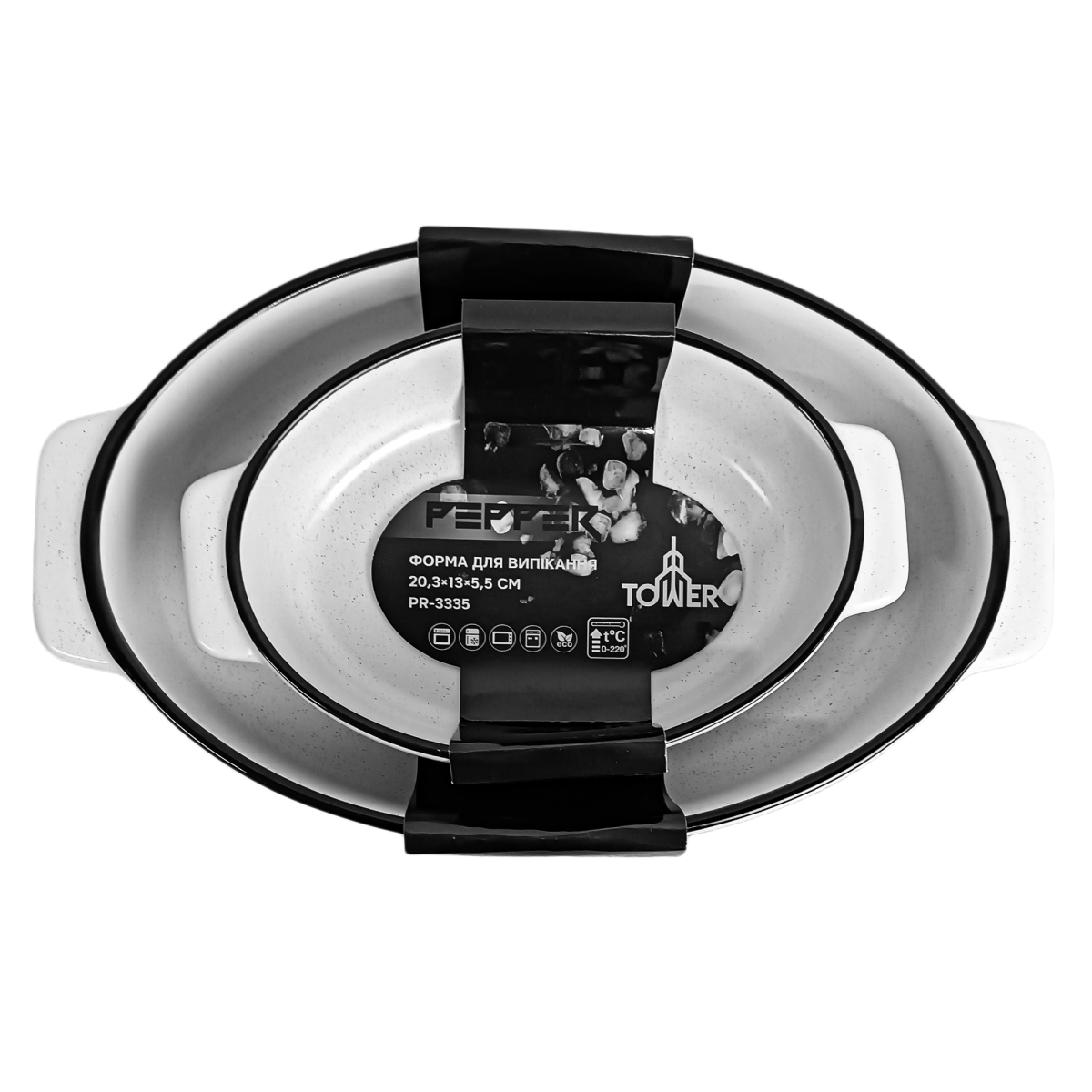 Форма для выпечки PR-3335 Tower овальная PEPPER 20.3x13x5.5 см