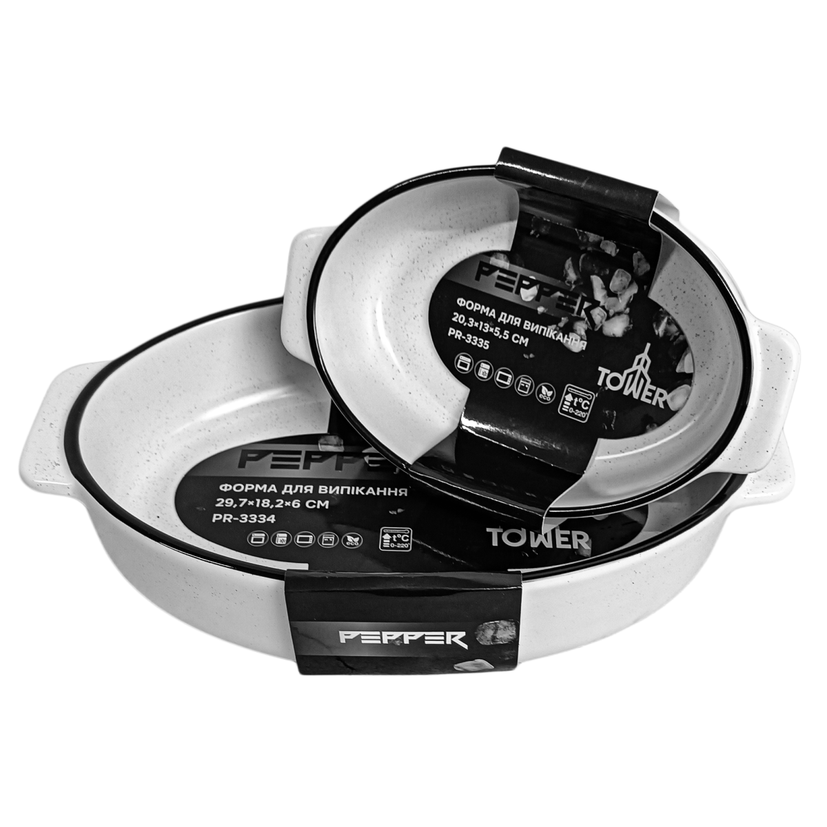 Форма для выпечки PR-3335 Tower овальная PEPPER 20.3x13x5.5 см
