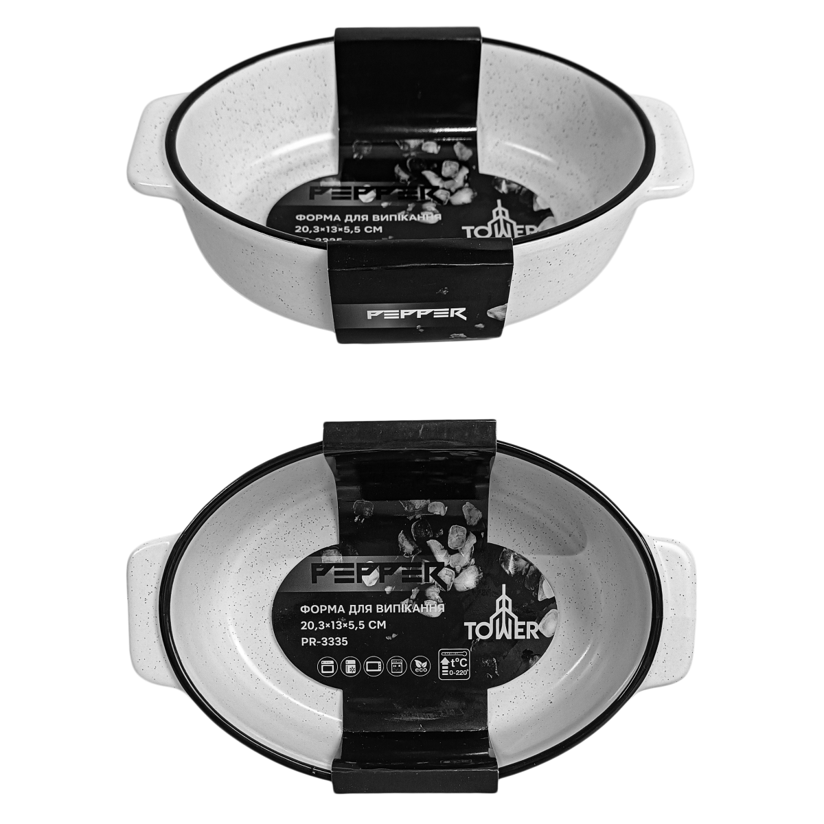 Форма для выпечки PR-3335 Tower овальная PEPPER 20.3x13x5.5 см