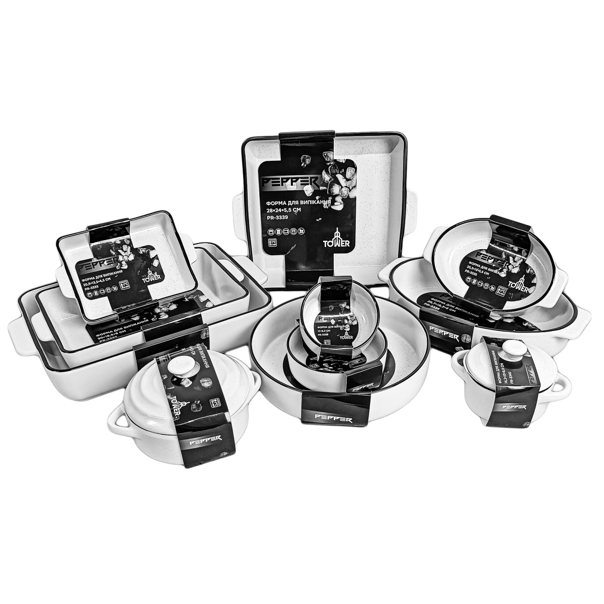 Форма для выпечки PR-3340 Tower круглая с крышкой PEPPER 14.2x10x8.8 см