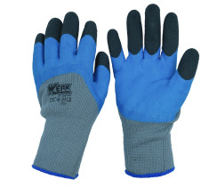 Перчатки ПЭ, синее латексное покрытие, усиленные утепленные пальцы Werk WE2174