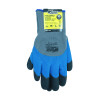 Рукавички ПЕ, синє латексне покриття, посилені пальці утеплені з підвіскою Werk WE2174H