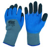 Рукавички ПЕ, синє латексне покриття, посилені пальці утеплені з підвіскою Werk WE2174H