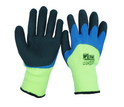 Перчатки ПЭ, синее латексное покрытие, усиленная утепленная ладонь Werk WE2175H