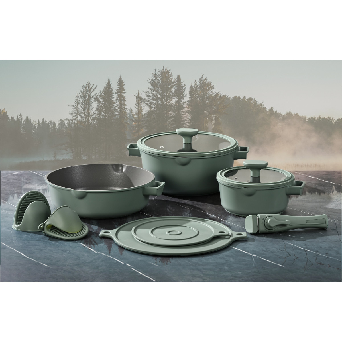 Набір посуду PR-2501 Forest Chef, 10 предметів, Pepper