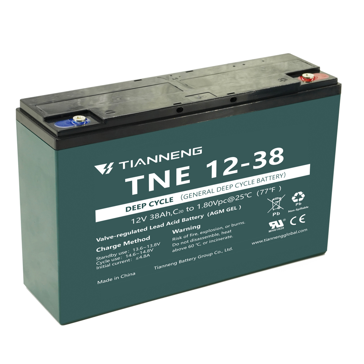 Аккумулятор тяговый гелевой TNE12-38 TIANNENG